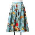 Grace Karin Frauen gefaltet Big Size Vintage Rock Pinup 50S 60S Baumwolle Blumen Print Rock CL6294-6